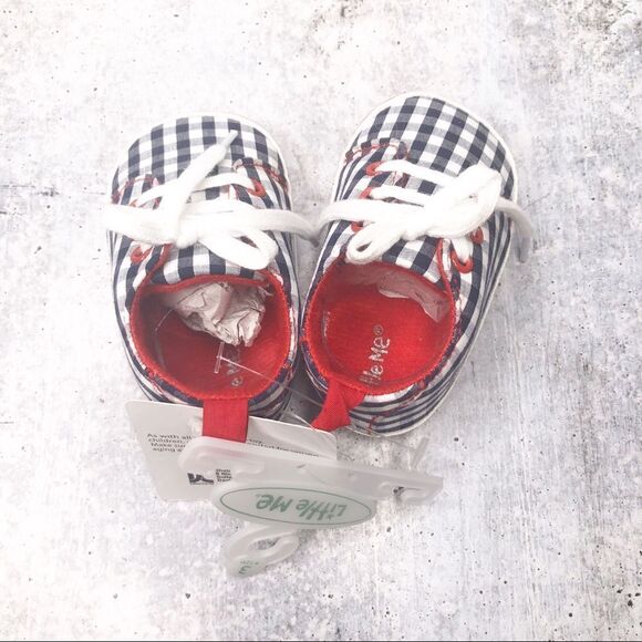 Little Me Plaid Infant Shoes Size 9-12M - Picture 6 of 6